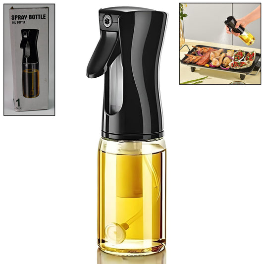 Glass Oil Dispenser Bottle Spray (1 Pc 200 Ml Approx)