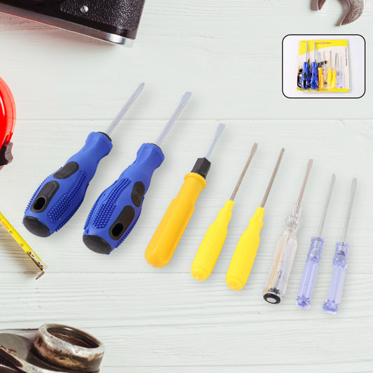 8 In 1 Hand Tool Kit Steel And Plastic Hammer Screwdriver Tape