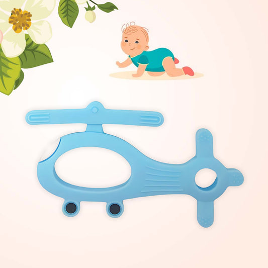 Silicone Helicopter Shape Teether For Baby (1 Pc Mix Color)