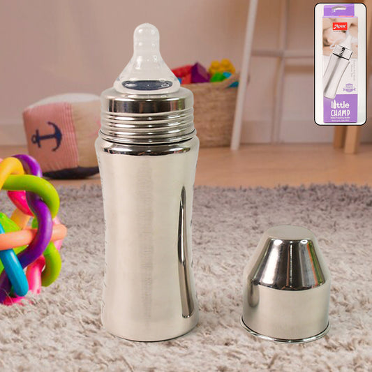Apex Stainless Steel Little Champ Baby Feeding Bottle (250 Ml)