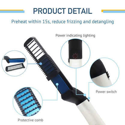 Mens Beard And Hair Curling Straightener (Modelling Comb)