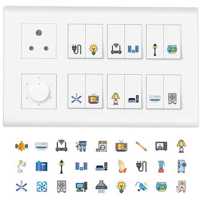3D Premium Switch Stickers (298 Stickers) Pack of 2