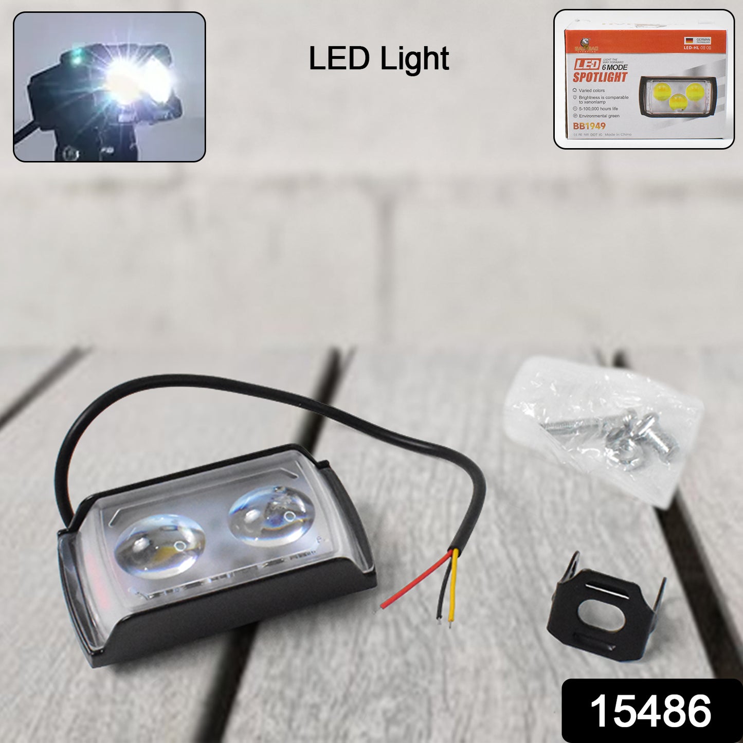6 Mode Led Spotlight Universal Ultra Mini Double Lens Fog Light (1 Pc)