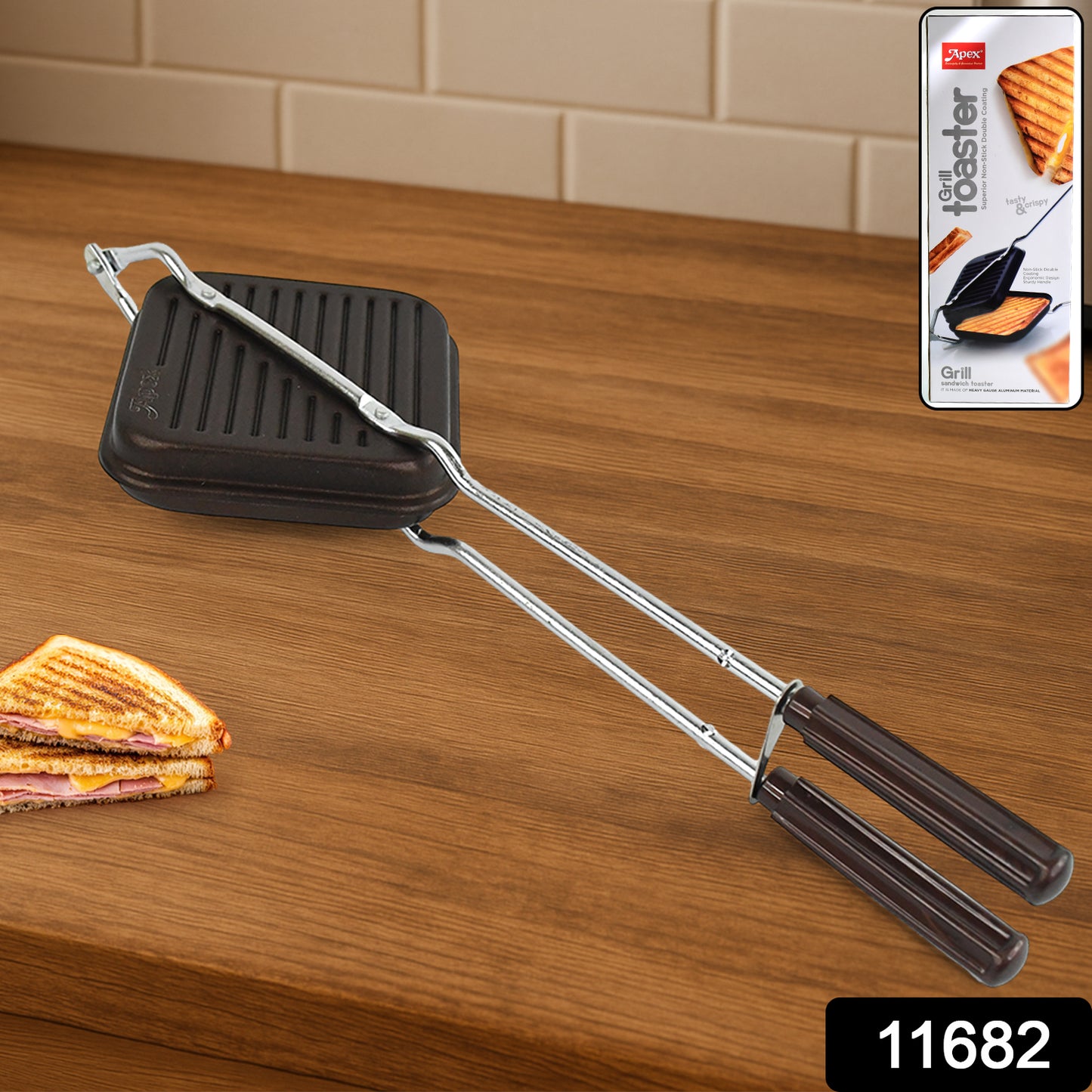 Apex Heavy Gauge Aluminium Grill Sandwich Toaster