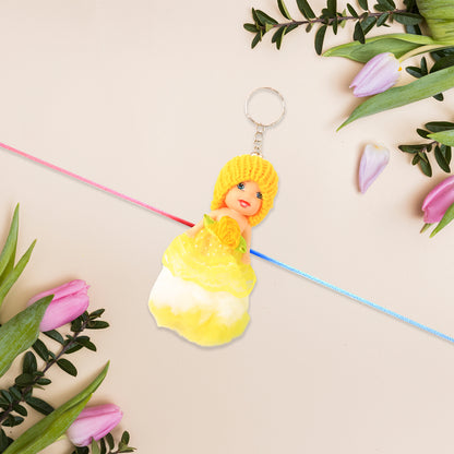 2-in-1 Kids Doll Rakhi Cum Keychain  Stylish Soft Toy Rakhi For Raksha Bandhan  Daily Use As Bag Or Key Ring