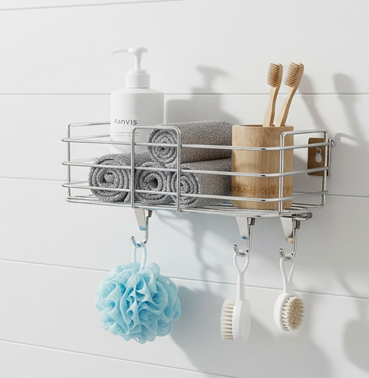 Ranvis Stainless Steel Bathroom Shelf| Bathroom Rack| Bathroom Accessories| Bathroom Stand| Bathroom Organizer| Shelf for Kitchen| Bathroom Organizer Storage Rack| Multipurpose Shelves