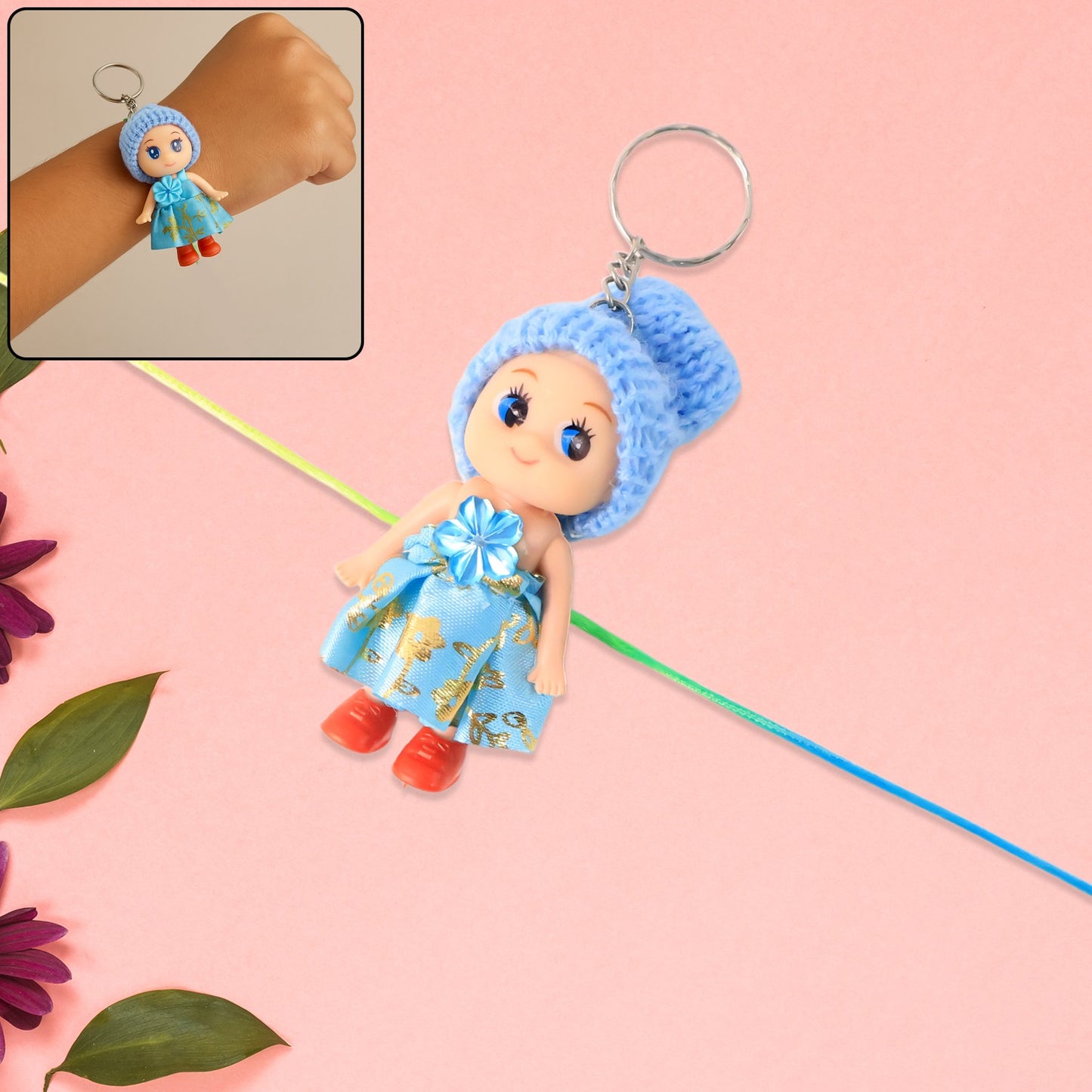 Multifunction Doll Rakhi For Kids  Cute Soft Toy Rakhi With Keychain Use  Decorative Fancy Rakhi Cum Keyring For Boys  Girls